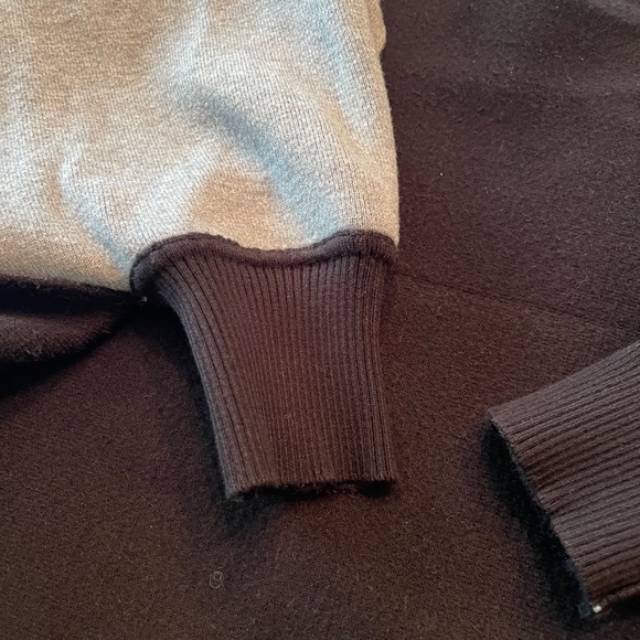 pretty persuasions black and gray reversible wrap poncho shawl rib cuffs - Picture 7 of 9